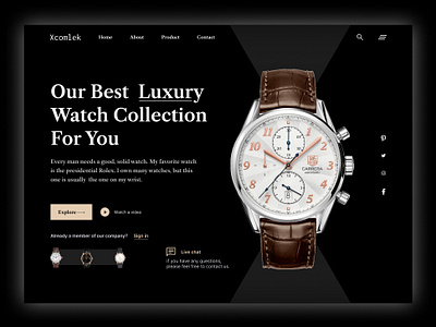 Luxury Watch Collection Exploration ! bitmatestudio branding clean futuristic luxury smartwatch ui ux watch watch website wrist watch