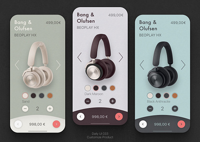 Daily UI #033 Customize Product 3d animation app dailyui design figma graphic design logo motion graphics product sketch ui uidesign uiux uxdesign uxui