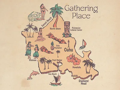 Gathering Place artwork badge badge design design graphic design illustration vector vintagedesign