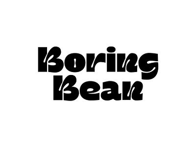 Boring Bean logo branding design identity lettering letters logo typography