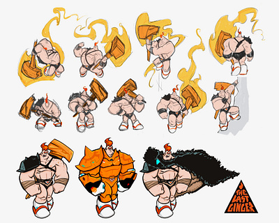 The Last Ginger quick sketch poses. cartoon character design illustration webcomic