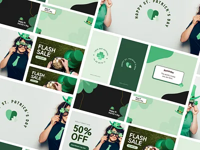 St. Patrick's Day | Canva Templates celebration email header green holiday instagram instagram story instagram template reminder social media social media template st patrick st. patricks day story ad zoom background