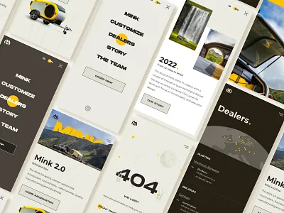 Mink Camper mobile design graphic design illustration mobile responsive ui web web design website