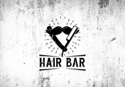 HAIR BAR branding design illustration logo typography vector