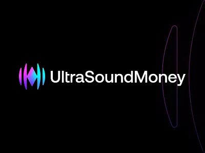 Ultra Sound Money - Logo Design bat blockchain branding coin crypto defi design eth ethereum illustration logo money music nft opensea sound token ultra sound vector wave