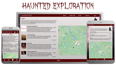 UI/UX Design - Haunted Exploration adobe xd design ui ux web