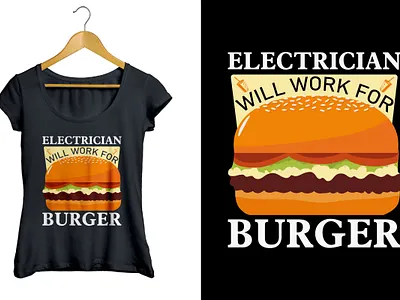 Burger T-shirt Design burger burger t shirt design food print trendy design