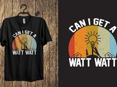 Watt T-shirt Design lightbulb watt watt t shirt design