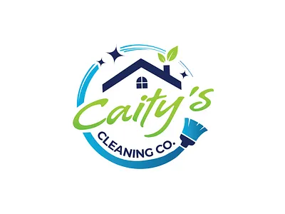Caity's Cleaning Co. logo deisgn branding design graphic design logo typography vector zaikh