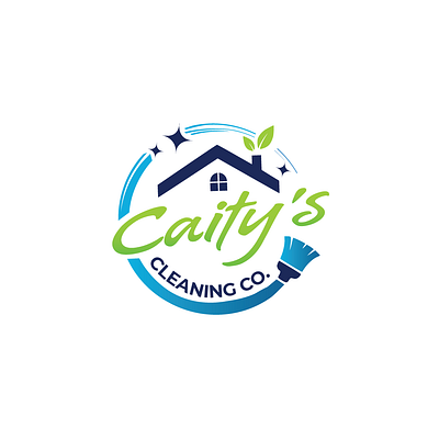 Caity's Cleaning Co. logo deisgn branding design graphic design logo typography vector zaikh