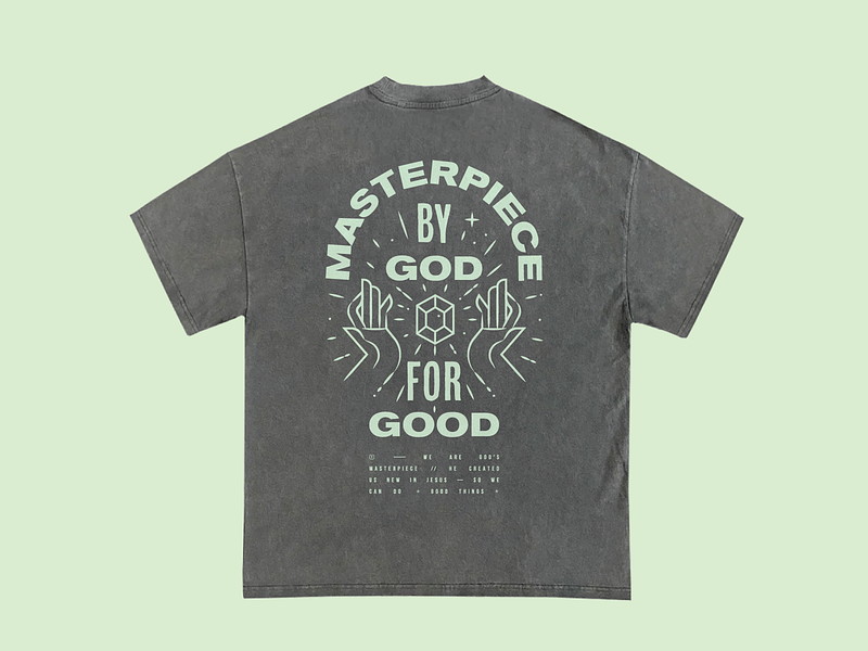 Masterpiece bible verse church design illustration jesus masterpiece shirt student ministry texture type verse vintage youth ministry
