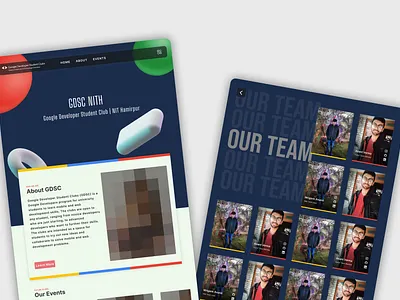 GDSC-NITH Website Design design landing page ui website
