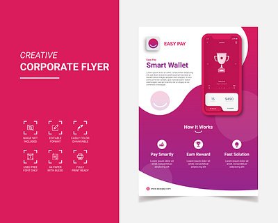 Creative Mobile App Flyer Template 2022 flyers app flyer business flyers corporate branding corporate identity creative flyer design creative flyers digital marketing flyer flyer design flyers freepik graphic design leaflet design marketing agency flyer minimal flyer mobile app flyer design poster design print ready print ready flyer trendy flyers