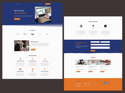 A Tech Company Portfolio Website UI Design branding company portfolio design elementor personal portfolio responsive design technology ui website design wordpress