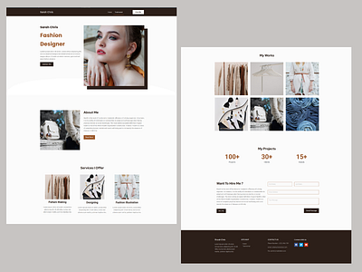 A Personal Portfolio Website for Fashion Designer branding celebrity portfolio design elementor fashion designer personal portfolio responsive design ui wordpress theme templates wordpress website templates