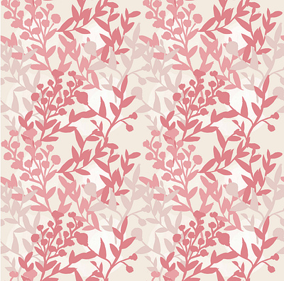 Pink leaves pattern blossom design digital illustration illustration leaves pattern pink spring surface