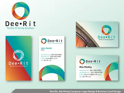 Dee Rit Logo and Business Card Design adobe branding design graphic design illustration logo typography vector