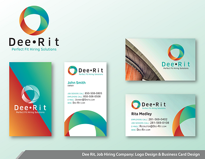 Dee Rit Logo and Business Card Design adobe branding design graphic design illustration logo typography vector