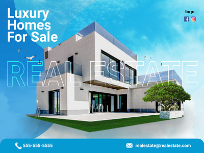 Real Estate Social Media Ad ad advertisement branding design facebook graphic design illustration illustrator instagram logo socialmedia
