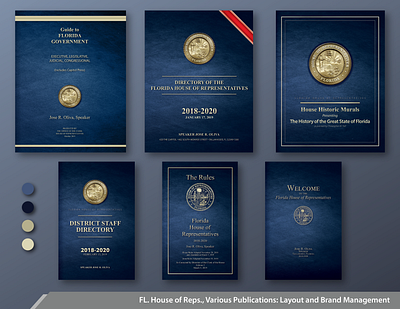 Florida House of Representatives Publication Cover Designs adobe branding design graphic design illustration typography vector