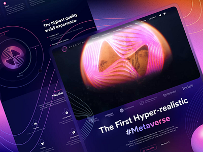 Everdome - Metaverse landing page bitcoin blockchain blur crypto cryptocurrency dark defi eth futuristic gradient homepage mars metaverse space token ui ux web web3