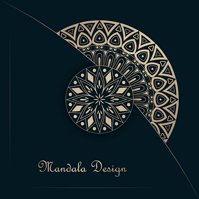 Mandala background with golden vector in illustration art design graphic graphic design graphics illustration illustrator mandala