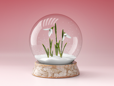 Snowdrop 3d 3dmodeling c4d c4drender flowers galanthus snowball snowdrop snowglobe spring