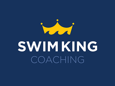 Swim King Coaching blue branding illustration logo vector