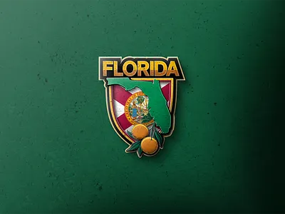 Florida Emblem 2d adobe design graphic design icon illustration logo typography vector