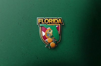 Florida Emblem 2d adobe design graphic design icon illustration logo typography vector