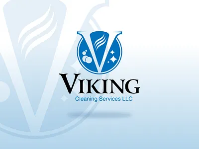 Viking Cleaning Services LLC Logo Design adobe branding design graphic design illustration logo typography vector