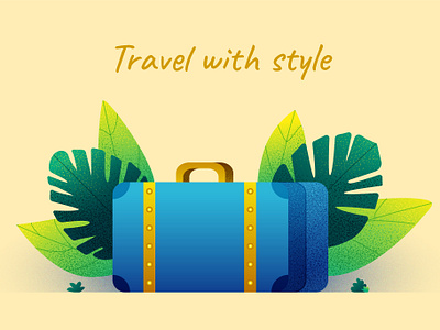 Tropical suitcase bag design graphic design illustration suitcase travel tropical vacation vector