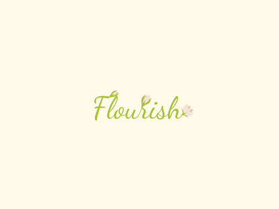 Flourish challenge design dribbbleweeklywarmup flourish flower illustration logo