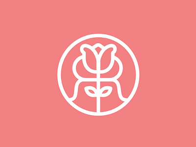 R is for Rose design identity illustration logo rose type vector