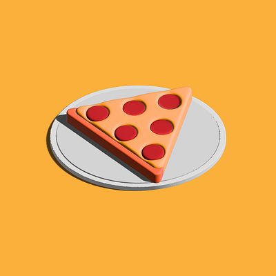 Pizza drawing 3d, pizza three-dimensional drawing, pizza slice dough