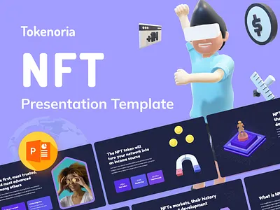 Tokenoria NFT – PowerPoint Presentation Templates 3d betcoin blockchain business creative crypto currency design finance graphic design illustration infographic nft powerpoint powerpoint template presentation tokens