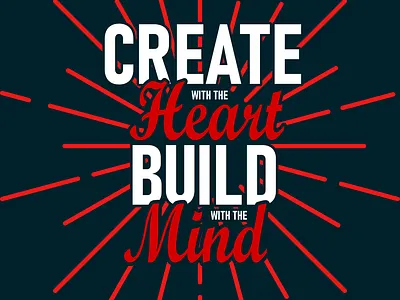 Create with heart tipography design creative design graphic design ilustrator text tip tipography vector