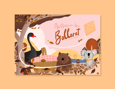 Autumn in Ballarat character design childrens book illustration