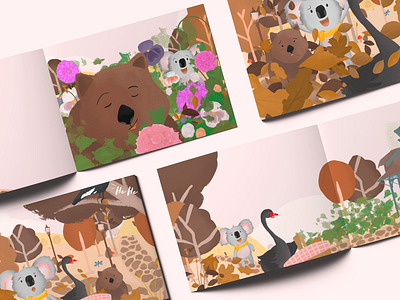 Autumn in Ballarat Spread character design childrens book design illustration