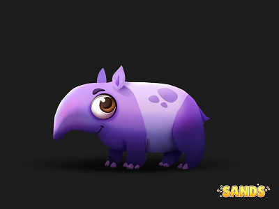 Tapir character desing character desing character illustration cute character game art illustration mobile game tapir