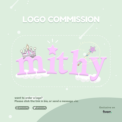 Mithy vtuber logo. adobe illustrator aesthetic logo anime anime logo branding commision cute logo fyp graphic design kawaii logo logo commission streamer streamer logo twitch twitch logo vtuber vtuber commission vtuber logo wibu