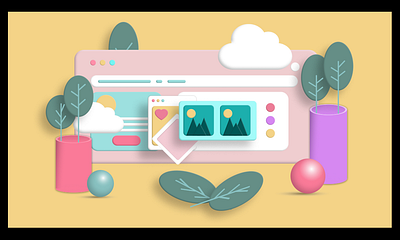 Illustration | In FIGMA 3d colorful design graphic design illustration templates ui ui design ux ux design