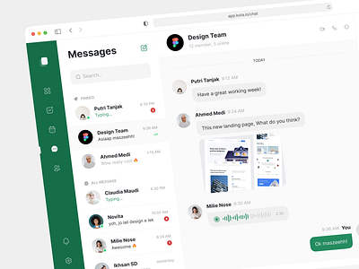 Messenger Dashboard app design chat clean dashboard dashboard chat design message messenger minimal product design ui ux web design website