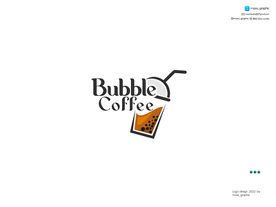 Bubble Coffee Logo branding design icon illustration logo logo design logotype vector