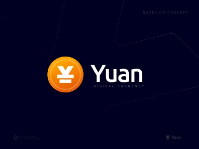 Yuan Redesign Concept - Digital Currency - Coin Logo bitcoin blockchain branding coin logo crypto logo digital currency ecommerce finance fintech lettermark logo design logo logos logotype modern logo nft logo redesign symbol monogram identity technology wallet y letter logo