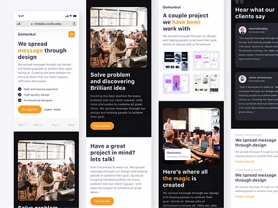 Design agency responsive website agency app clean dark ios mobile profile responsive review subscription ui website work