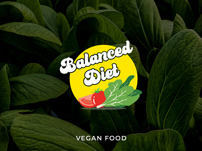 Balanced Diet | Vegan Food Logo adobe best logo 2021 branding colorful logo creative logo freelance logo designer graphic design illustration logo logo design logo designer logomark logotype minimal minimalism natural logo simple vegan food vegan food logo vegan logo