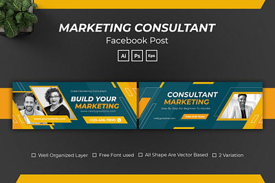 Marketing Consultant Facebook Cover consultant