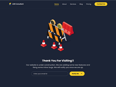 Under Construction Website adobe adobe xd animation design gif logo loop lottie lottie animations maintenance mp4 thank you ui ui ux ui design under construction website