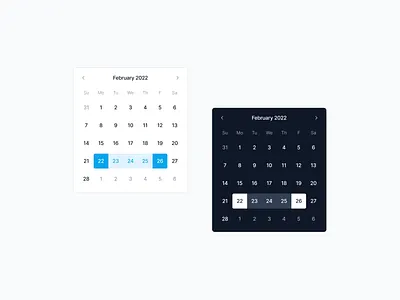 Date Picker Component app black blue branding calendar celender date datepicker design graphic design hero pickers planning timeline ui ux